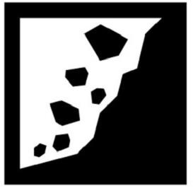 JISピクトグラム　崖崩れ・地すべり